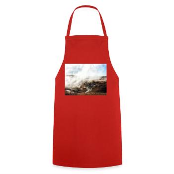 Magnifique paysage bruyeux - Tablier de cuisine - rouge - Devant - AI Model Male 185 dark (185cm)