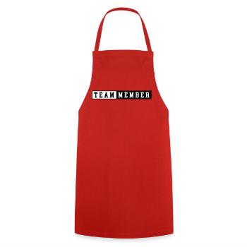 Team Member - Cooking Apron - red - Front - AI Model Male 185 dark (185cm)