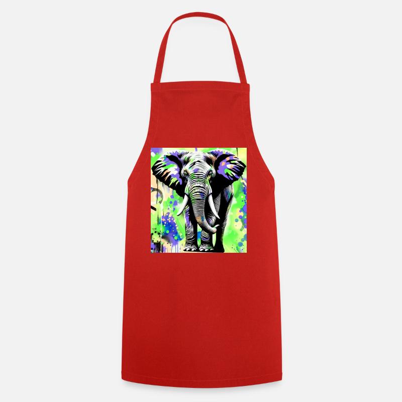 Elefant - Kochschürze - Rot
