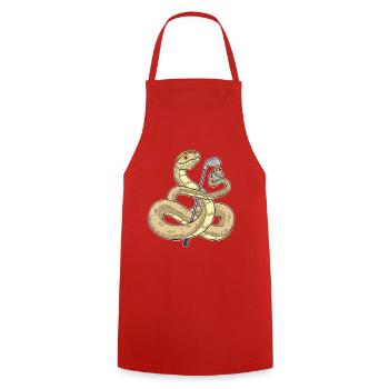 Snake Golf Golf Clubs - Cooking Apron - red - Front - AI Model Male 185 dark (185cm)