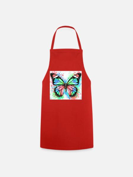 Schmetterling - Kochschürze - Rot