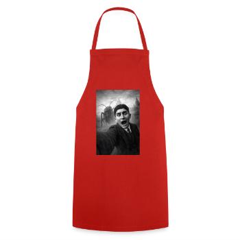 Franz Kafka Selfie Porträt - Kochschürze - Rot - Vorne - AI Model Male 185 dark (185cm)
