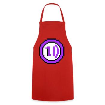 Arcade Coin 10 Years Anniversary - Cooking Apron - red - Front - AI Model Male 185 dark (185cm)