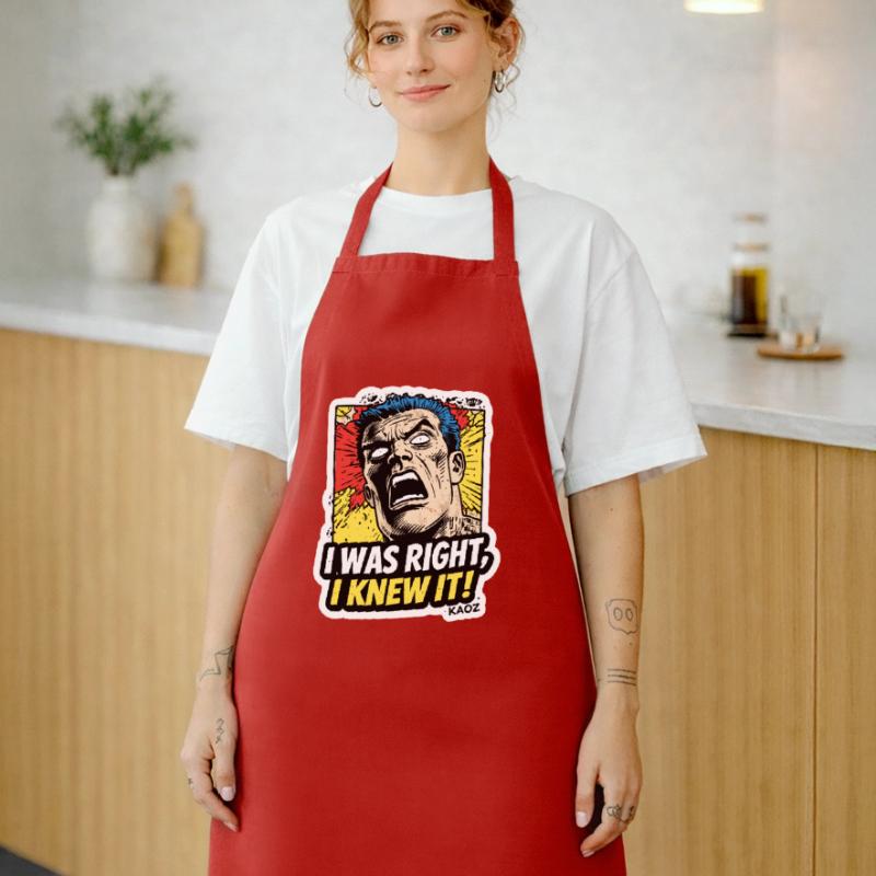 J’avais raison, je le savais, comique Tablier de cuisine