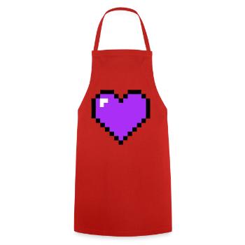 Santé 8-bit du cœur du Pixel - Tablier de cuisine - rouge - Devant - AI Model Male 185 dark (185cm)