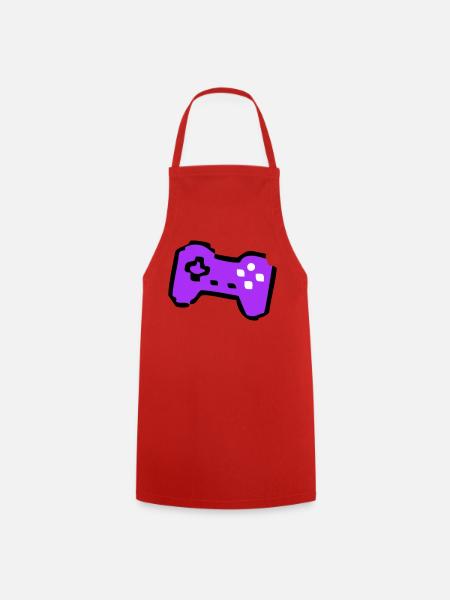 Schräger Retro Controller Gamer - Kochschürze - Rot
