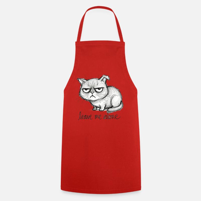 Chat Gribouillis - Tablier de cuisine - rouge