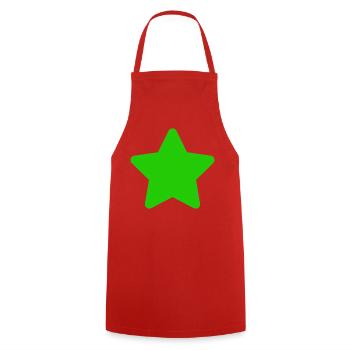 Grüner Stern Clipart - Kochschürze - Rot - Vorne - AI Model Male 185 dark (185cm)