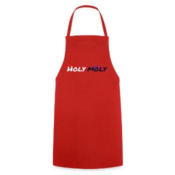 Holy Moly design - Cooking Apron - red - Front - AI Model Male 185 dark (185cm)