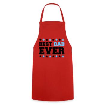 Bold Dad Stars Emblem - Cooking Apron - red - Front - AI Model Male 185 dark (185cm)