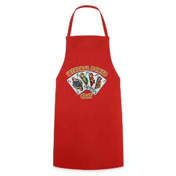 Skat : Force mentale - Tablier de cuisine - rouge - Devant - AI Model Male 185 dark (185cm)