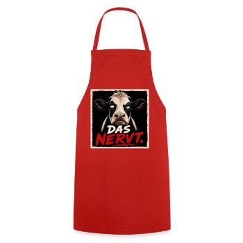 That's annoying - Cow T-Shirt – Statement or Gift - Cooking Apron - red - Front - AI Model Male 185 dark (185cm)