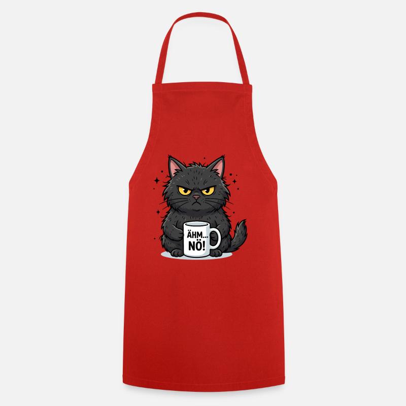 Ähm... Nö!  Cat German Saying Pet Lover - Cooking Apron - red