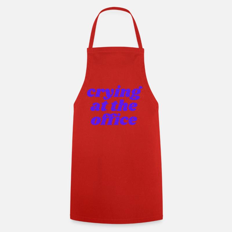 crying at the office - Cooking Apron - red