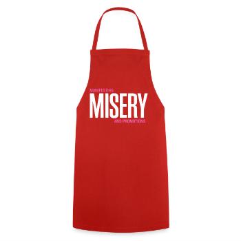 Manifeste de la misère Tee - Tablier de cuisine - rouge - Devant - AI Model Male 185 dark (185cm)