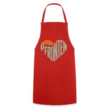 Pfronten Bergherz Panorama - Cooking Apron - red - Front - AI Model Male 185 dark (185cm)