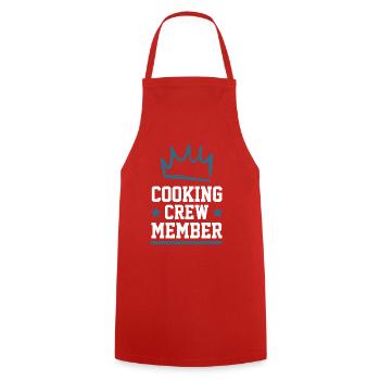 Cooking Crew - Kochschürze - Rot - Vorne - AI Model Male 185 dark (185cm)