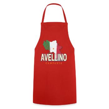 Avellino in Italien Retro Kampanien Vintage Urlaub - Kochschürze - Rot - Vorne - AI Model Male 185 dark (185cm)