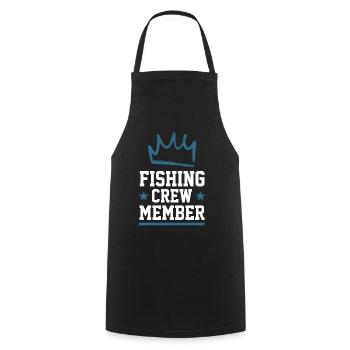 Équipage de pêche - Tablier de cuisine - noir - Devant - AI Model Male 185 dark (185cm)