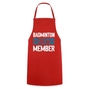 Équipe de badminton - Tablier de cuisine - rouge - Devant - AI Model Male 185 dark (185cm)