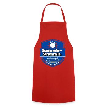 Solar Module, Solar Energy, Solar Power - Cooking Apron - red - Front - AI Model Male 185 dark (185cm)