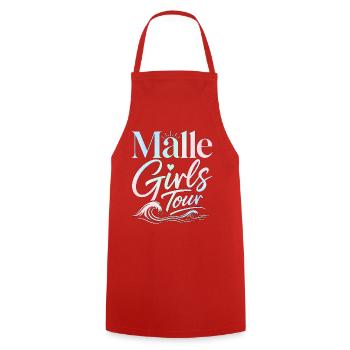 Tournée des filles à Malle Soirée entre filles Soirée de Majorque Fête - Tablier de cuisine - rouge - Devant - AI Model Male 185 dark (185cm)