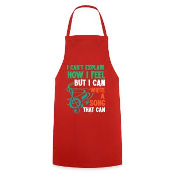 Singer Music Teacher Music Singer Choir - Cooking Apron - red - Front - AI Model Male 185 dark (185cm)