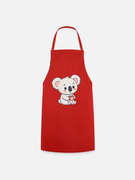 Koala-Kuschel-Kaffeeherz - Kochschürze - Rot
