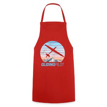 Pilote planant Segelfliegen Vintage Design - Tablier de cuisine - rouge - Devant - AI Model Male 185 dark (185cm)
