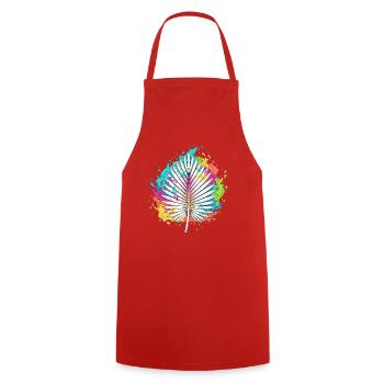 Explosion colorée de couleurs d’éventail de paume - Tablier de cuisine - rouge - Devant - AI Model Male 185 dark (185cm)