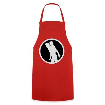 Vater Kind Silhouette Spazieren Familie Papa Liebe - Kochschürze - Rot - Vorne - AI Model Male 185 dark (185cm)