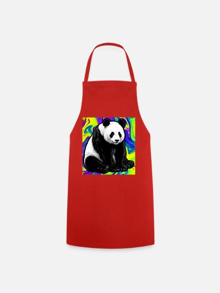 Panda - Kochschürze - Rot