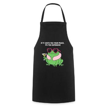 Martini Grenouille Paisible - Tablier de cuisine - noir - Devant - AI Model Male 185 dark (185cm)