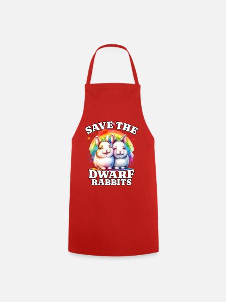Zwergkaninchen Save Dwarf Rabbit - Kochschürze - Rot