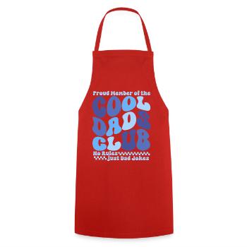 Cool Dads Club - Papa Vatertag Geschenk - Kochschürze - Rot - Vorne - AI Model Male 185 dark (185cm)