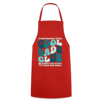 Cool Dads Club - Papa Vatertag Geschenk - Kochschürze - Rot - Vorne - AI Model Male 185 dark (185cm)