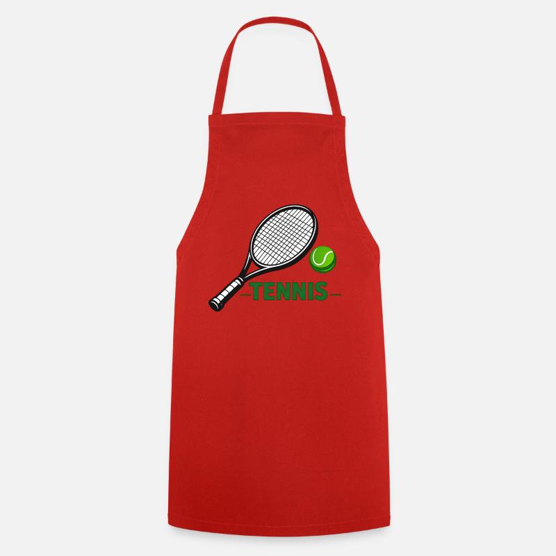 Tennis Design - Cooking Apron - red