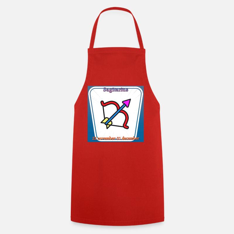 Sagittarius - Cooking Apron - red