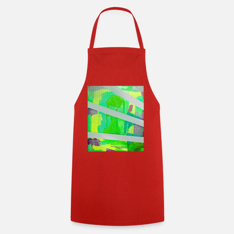 Neon Kaleido Abstract - Cooking Apron - red
