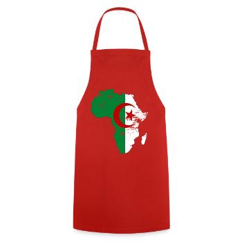 Algeria Flag Africa - Cooking Apron - red - Front - AI Model Male 185 dark (185cm)