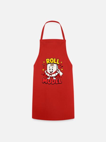  Roll Model Lustiger Toilettenpapier Superheld - Kochschürze - Rot