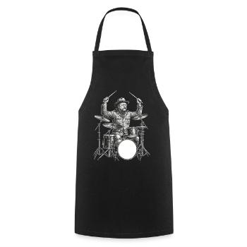 Theodore Roosevelt plays drums - Cooking Apron - black - Front - AI Model Male 185 dark (185cm)
