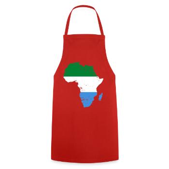 Sierra_Leone_Flagge_Afrika_used - Cooking Apron - red - Front - AI Model Male 185 dark (185cm)
