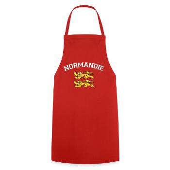 Normandy T-Shirt Humor Gift - Cooking Apron - red - Front - AI Model Male 185 dark (185cm)