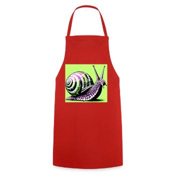 Escargot - Tablier de cuisine - rouge - Devant - AI Model Male 185 dark (185cm)
