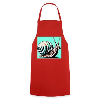 Escargot - Tablier de cuisine - rouge - Devant - AI Model Male 185 dark (185cm)