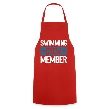 Équipe de natation - Tablier de cuisine - rouge - Devant - AI Model Male 185 dark (185cm)