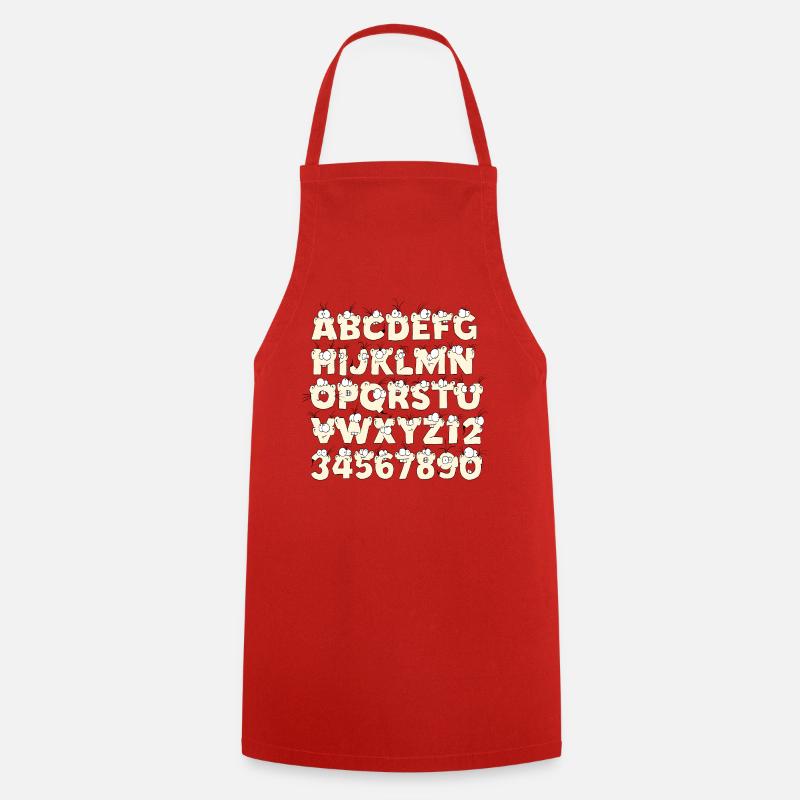 ABC - Tablier de cuisine - rouge