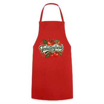 Tomatenfreak - Kochschürze - Rot - Vorne - AI Model Male 185 dark (185cm)