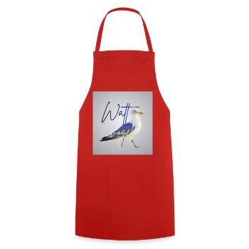 Wattvogel_3 - Tablier de cuisine - rouge - Devant - AI Model Male 185 dark (185cm)